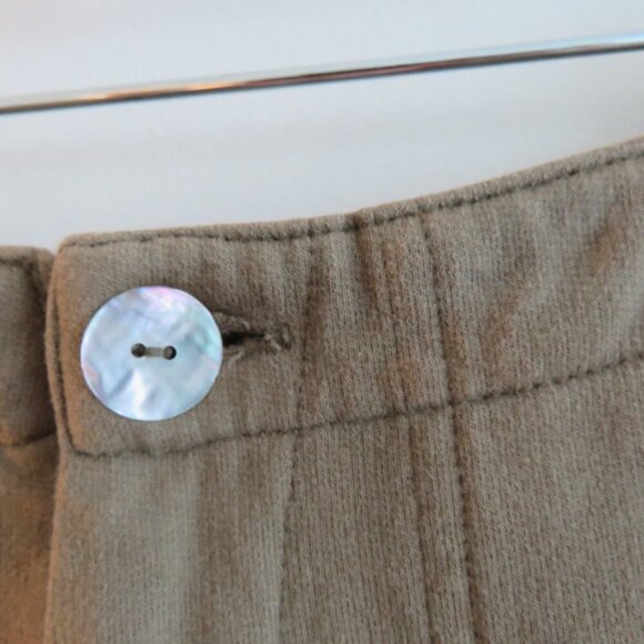 ACACIA Dublin Pant in Moss Green Cotton Raw Hem Casual Travel Vacation - Size S - Picture 4 of 16
